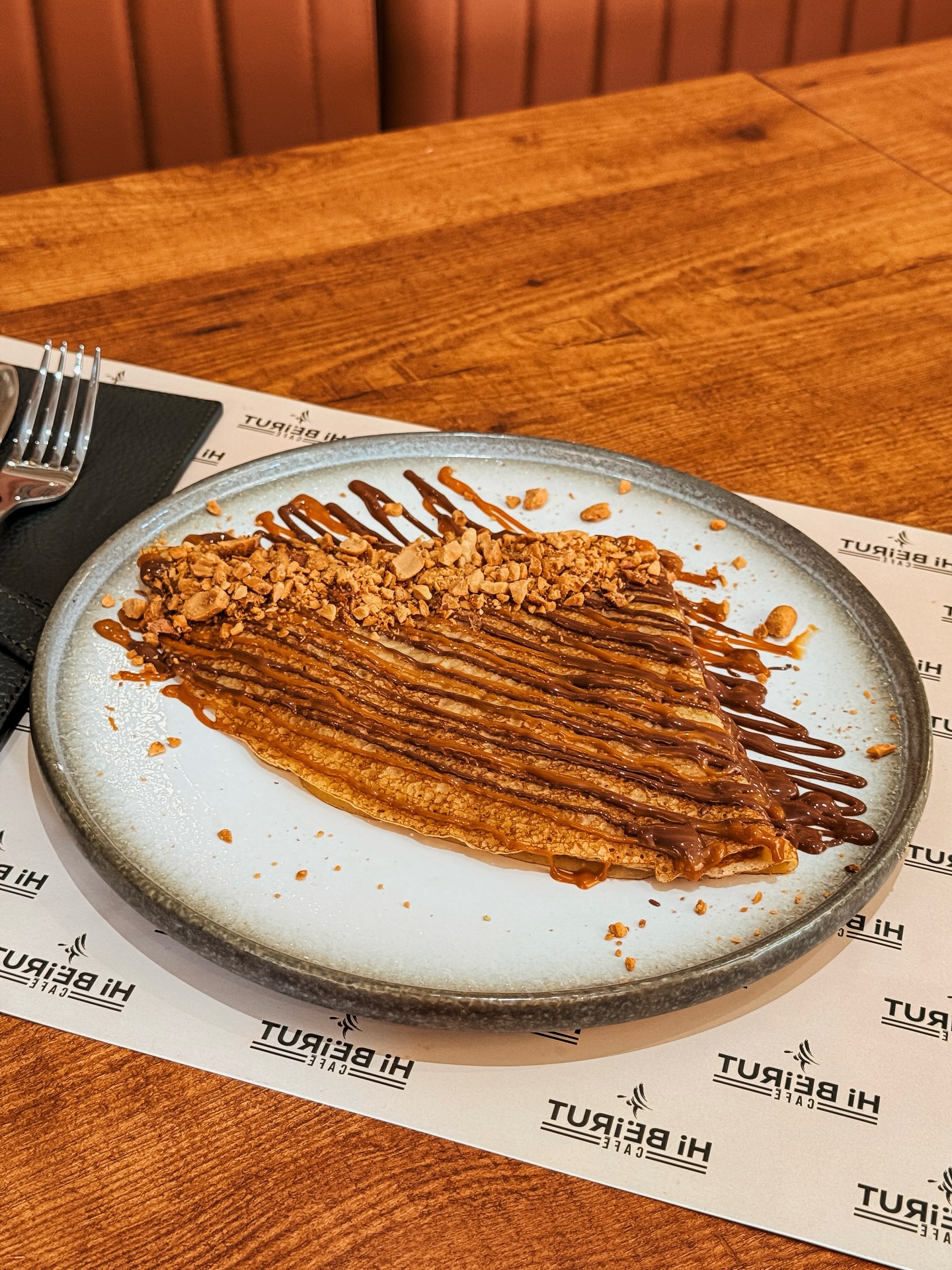 Crêpe noix caramel